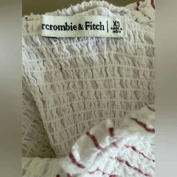 Abercrombie & Fitch White and Red Striped Romper - Picture 4 of 4
